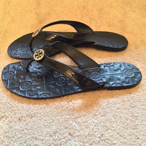 Tory Burch Thora Patent Leather Sandals - Picture 3 of 7
